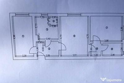 Apartament cu 3 camere semidecomandat în Central - 1