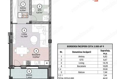 COMISION 0% Apartament cu 1 camere de 39,08 mp - Mosnita - Oportunitate - 4