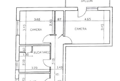 Apartament cu 2 camere decomandat în Frumoasa - 1