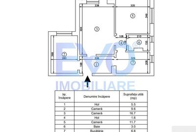 Apartament cu 3 camere în Tătărași