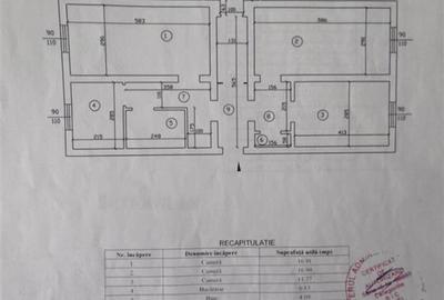 Apartament cu 3 camere decomandat, mobilat în Frumoasa