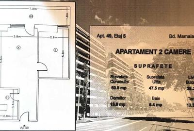 Apartament cu 2 camere decomandat în Exterior Vest - 3