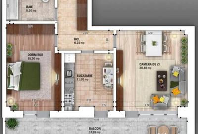 Apartament cu 2 camere decomandat în Nicolae Grigorescu