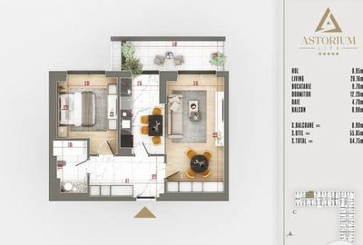 AP. 2CAM. DECOMANDAT IN PROIECTUL  ASTORIUM / BLOC FINALIZAT! - 2