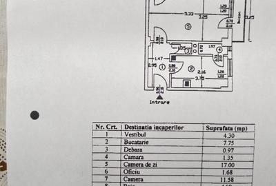 Apartament cu 2 camere semidecomandat în Central