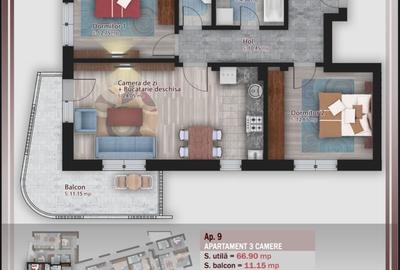 Apartament cu 3 camere decomandat în Ștefan cel Mare - 4
