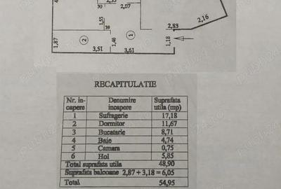 Apartament cu 2 camere decomandat în Central