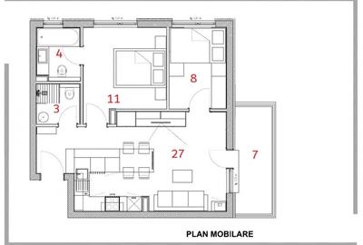 Apartament 3 camere in Arcadia Domenii 2 bai gata de mutare - 19
