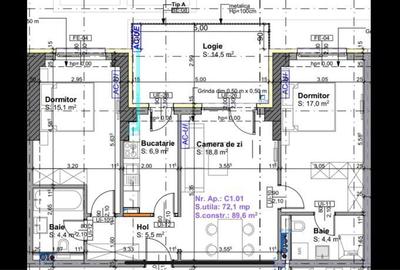Apartament cu 3 camere semidecomandat în Titan - 3