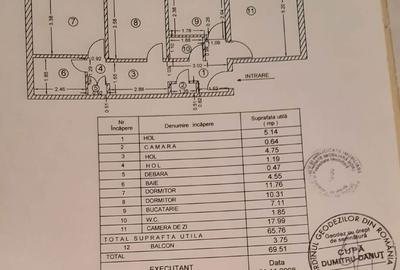 Apartament cu 3 camere decomandat în Central
