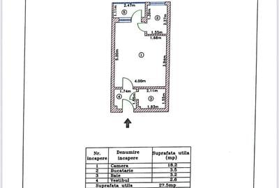 Inchiriere garsoniera | Vatra Luminoasa - Pompiliu Manoliu | etaj 3 | mobilata s - 13