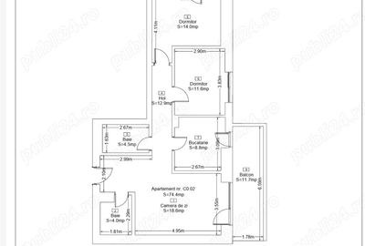 Apartament cu 3 camere decomandat în Central - 2