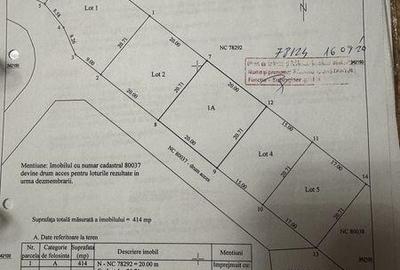 Teren de 414 mp, în Tărtășești - 3