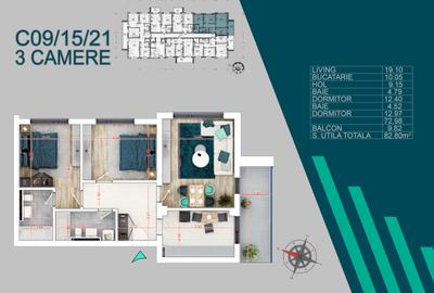 Apartament cu 3 camere decomandat în 1 Decembrie 1918 - 8