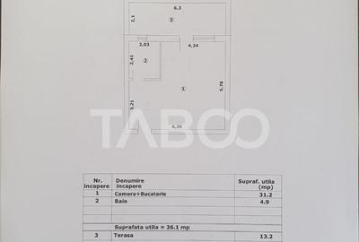 Studio de vanzare 36 mp utili + terasa 13 mp constructie nou - 1