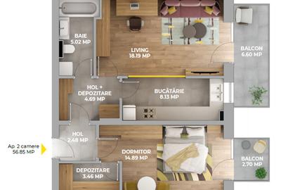 Apartament 2 camere în Avantgarden3 Brașov Apartament 2 camere în Avantgarden3 Brașov - 2