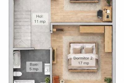 Casă cu 3 camere cu Teren 100 Mp în Central - 1