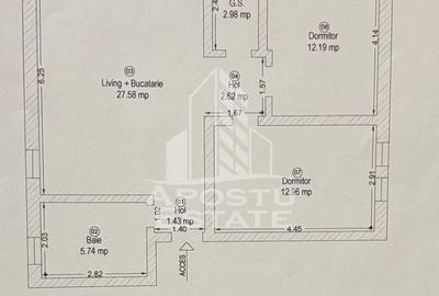 Penthouse cu 3 camere, 2 bai in zona Braytim, terasa spatioasa 30 mp - 12