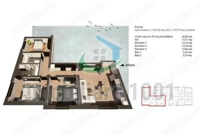 Apartament cu 3 camere decomandat în Tăuții-Măgherăuș - 14