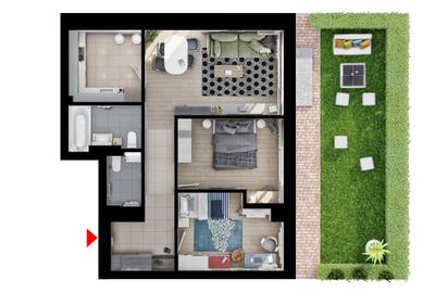 Apartament 3 camere cu grădină | HILS Republica - 12