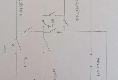 Apartament cu 2 camere semidecomandat în Central