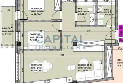 Apartament de vanzare, etaj 1, 3 camere, 106mpc, Centru Vechi, comision 0% - 2
