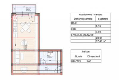 Garsoniera 36 mp Sanpetru - 2