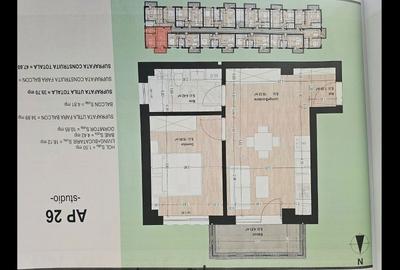 Apartament cu 2 camere semidecomandat în Central