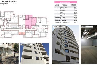 Apartament cu 2 camere semidecomandat, mobilat în 13 Septembrie - 12