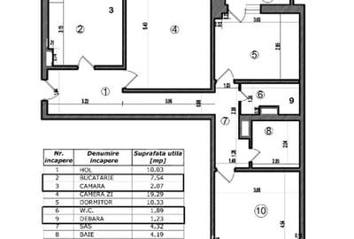 Apartament cu 3 camere decomandat în Tineretului - 2