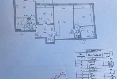 Apartament cu 3 camere semidecomandat în Militari