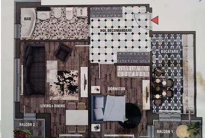 Apartament cu 2 camere decomandat, mobilat în Central - 14