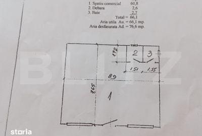 Spațiu comercial, de 60 mp, în Central