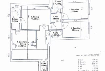 Apartament cu 3 camere decomandat în Calea București - 1