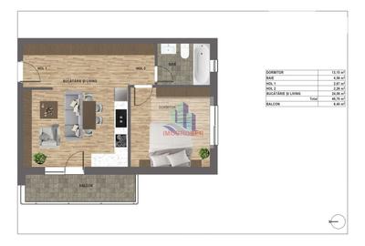 Apartament cu 2 camere semidecomandat, mobilat în Florești - 12