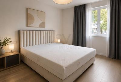 Apartament cu 2 camere semidecomandat, mobilat în Pipera