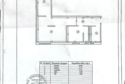 Apartament cu 2 camere în Km 4