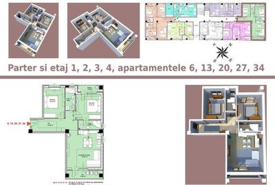 Apartament cu 3 camere decomandat, mobilat în Nord