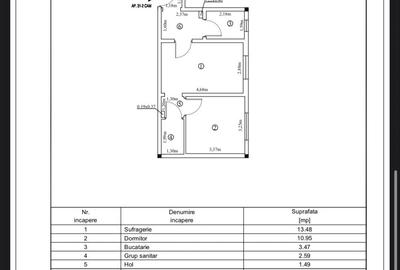 Apartament cu 2 camere semidecomandat în Central - 1
