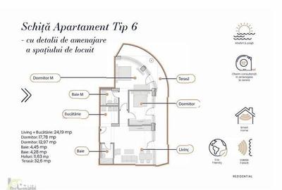 Apartament cu 3 camere în Central - 10