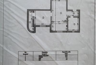Apartament cu 2 camere semidecomandat în Vișan
