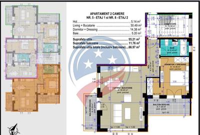 Apartament 2 camere/bloc nou/1 mai/Stadion - 4