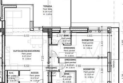 Apartament 3 camere, 93,5 mp, terasa 32,5 mp, zona centrala