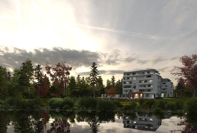 Vedere Lacul Straulesti | Bucatarie inchisa ,baie aerisire naturala,parc privat! - 2