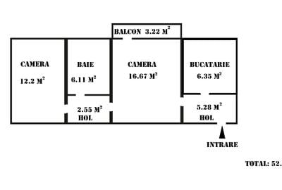 Apartament 2 camere Zona Cetate - 1