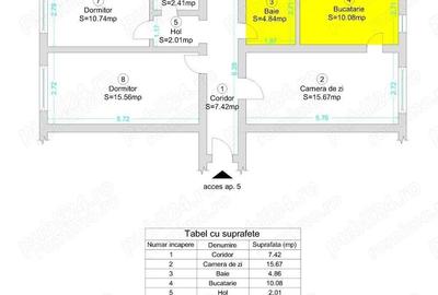 3 cam 68 mp parter CENTRALA PROPRIE zona Complex Studentesc - 2