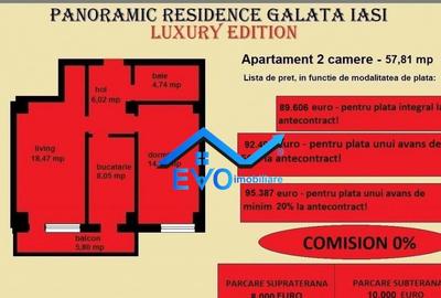 Apartament 2 camere, 57,81 mp, decomandat, de in Galata Ias - 2
