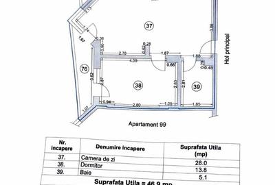 Apartament cu 2 camere în Nord - 9