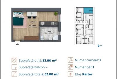Apartament de 2 camere, prima linie la mare, Costinesti - 3