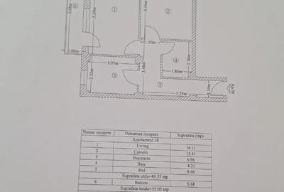 Apartament cu 2 camere decomandat în Central